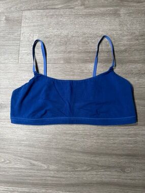 SKIMS Cotton Jersey Scoop Bralette Cobalt